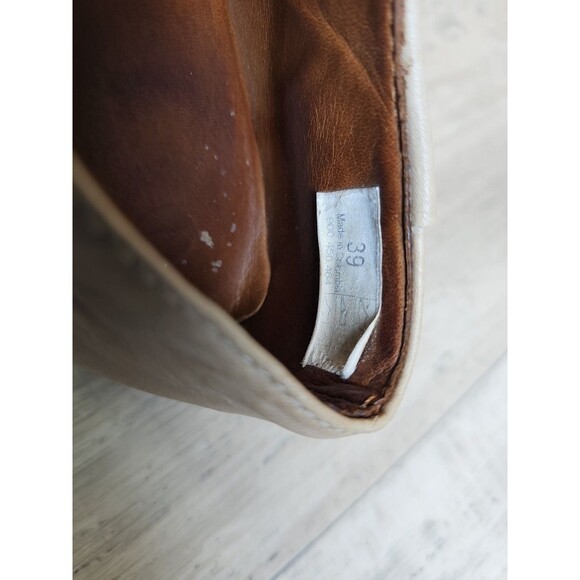 Sergio Tomani Tuka Leather Lace-Up Flats Tan Beige Shoes Size US Women’s 8.5 - Picture 8 of 11